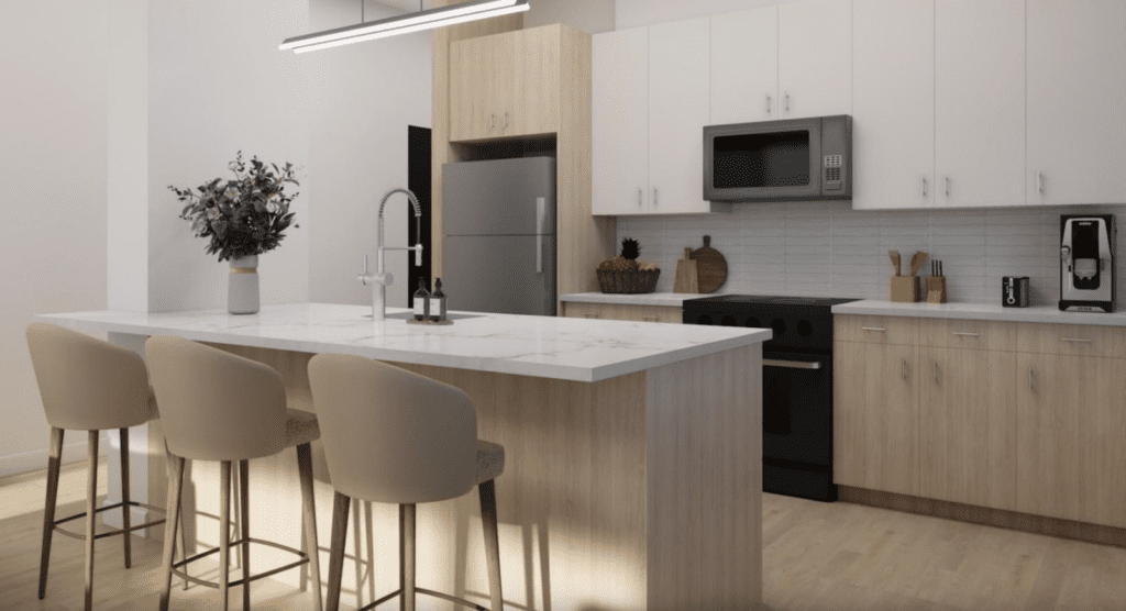 Modern luxury apartments in downtown Chicago